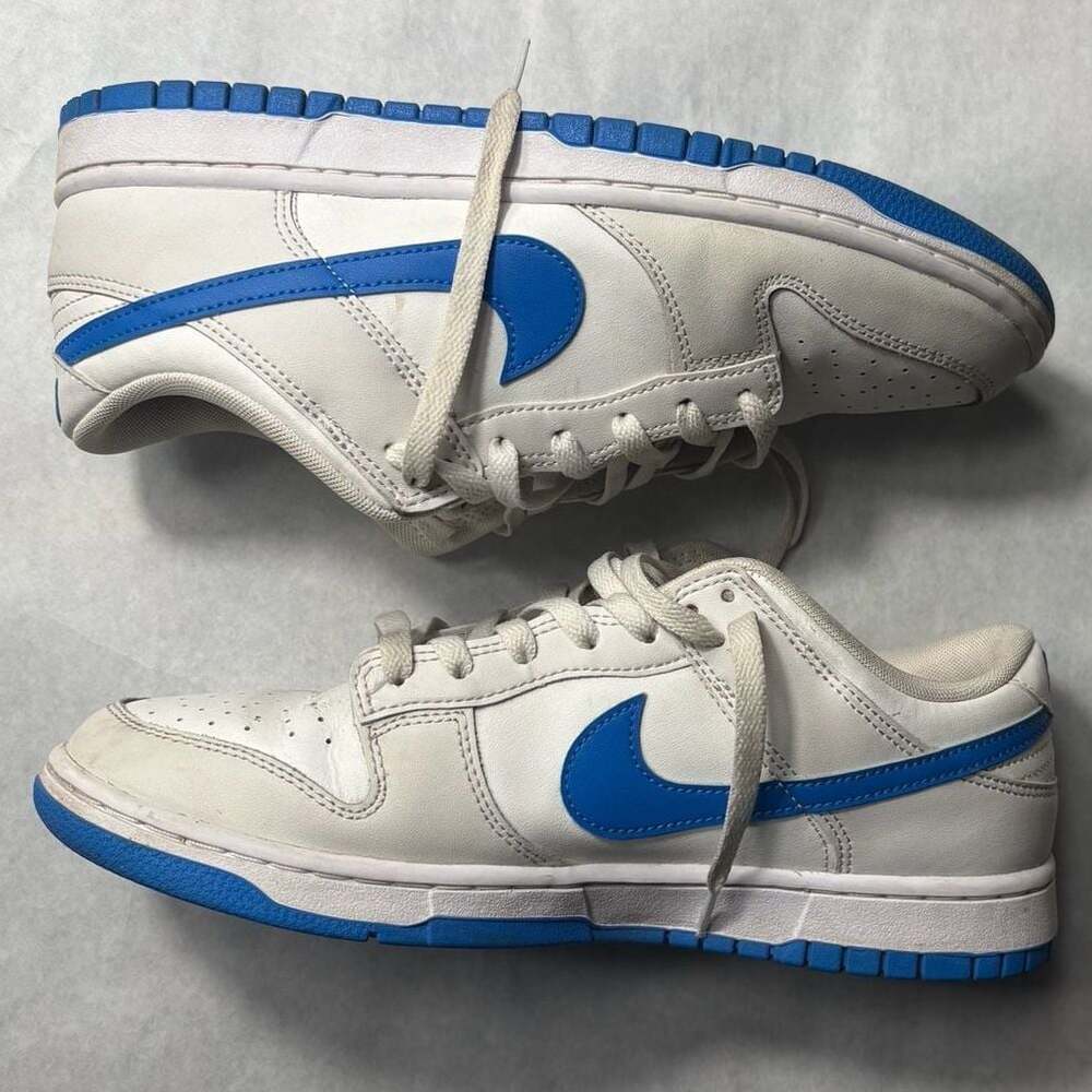 Nike‎ Dunk Low Retro "Summit White Photo Blue" DV0831-108 Men's Size 10 Sneakers